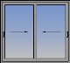 Double horizontal sliding sash
