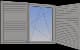 Double tilt and turn window with shutter