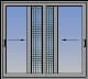 Double horizontal parallel sliding window with fly-screen