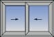 Double horizontal sliding sash